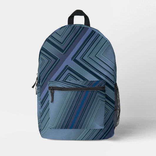 Modern Blue Gradient Kosmos Raum Galaxie Kinder Bedruckter Rucksack (Vorderseite)