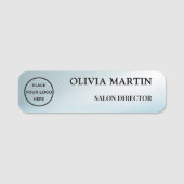 Modern Blue Gradient Magnetic Name Badge Custom Namensschild (Vorderseite)
