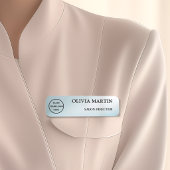 Modern Blue Gradient Magnetic Name Badge Custom Namensschild