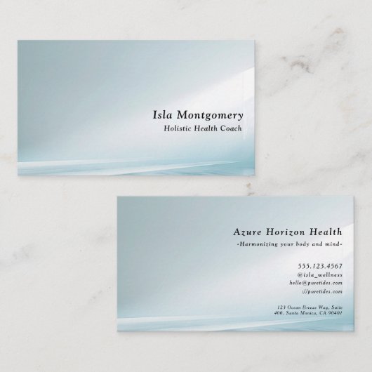 Modern Blue Gradient Visitenkarte (Vorne/Hinten)