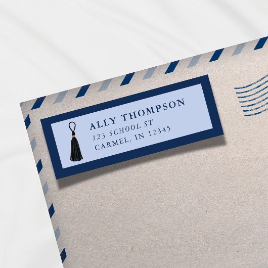 Modern Blue Graduation Cap Tassel 