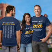 Modern Blue Graduation Class 2026 Keepsake T-Shirt