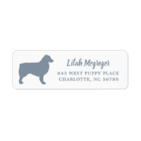 Modern Blue Gray Australian Shepherd Silhouette
