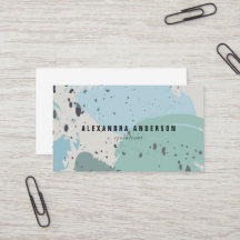 Modern Blue Gray Brush Schlaganfall Business Card