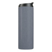 Modern Blue Gray Imitate Linen Design Thermosbecher (Nach links gedreht)