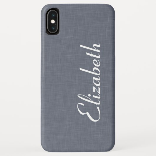Modern Blue Gray Linen Case-Mate iPhone Hülle (Rückseite)