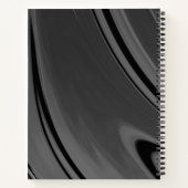 Modern Blue Gray Magenta Fraktal Notizblock (Rückseite)