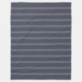 Modern Blue Gray Streifen Fleecedecke (Vorderseite)