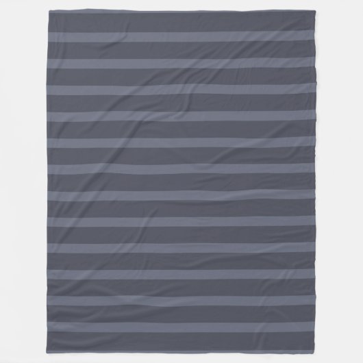 Modern Blue Gray Streifen Fleecedecke (Vorderseite)
