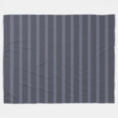 Modern Blue Gray Streifen Fleecedecke (Vorderseite (Horizontal))