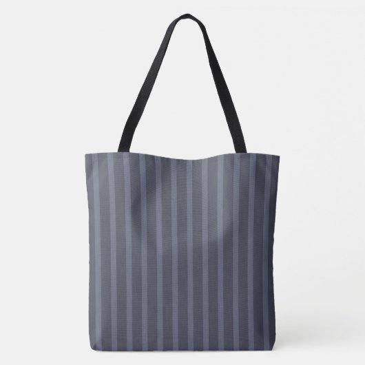 Modern Blue Gray Streifen Tasche (Rückseite)
