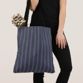 Modern Blue Gray Streifen Tasche (Von Nahem)