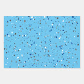 Modern Blue Gray Terrazzo Muster Geschenkpapier Set (Vorderseite 2)