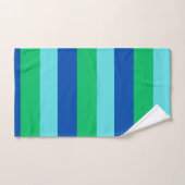 Modern Blue Green and Azure Striped Towel Set (Handtuch)