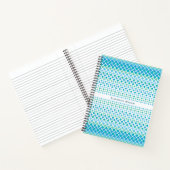 Modern Blue Green Diamond Muster Spiral Notebook Notizblock (Innenseite)