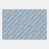 Modern Blue Green Frohe Weihnachtsgeschenk Muster Geschenkpapier Set (Vorderseite 3)