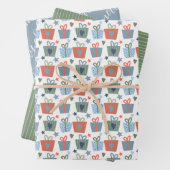 Modern Blue Green Frohe Weihnachtsgeschenk Muster Geschenkpapier Set (Beispiel)