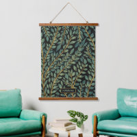 Modern Blue Green Gold Tropical Blätter Grüne