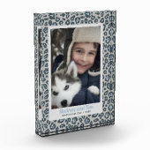 Modern Blue Grey Leopard Print Custom Foto (Links)