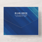 Modern Blue Grunge Bar Mitzvah All In One Einladung (Rückseite)