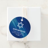 Modern Blue Grunge Bar Mitzvah Geschenkanhänger (Beispiel)