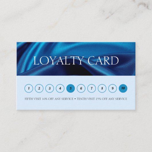 Modern Blue Hair & Makeup Artist Beauty Salon Treuekarte (Vorderseite)