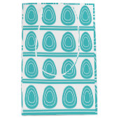 Modern Blue Happy Oaster Eggs Mittlere Geschenktüte (Vorderseite)
