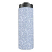 Modern Blue Herz Thermosbecher (Vorderseite)