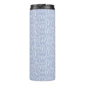 Modern Blue Herz Thermosbecher (Rückseite)
