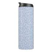 Modern Blue Herz Thermosbecher (Nach rechts gedreht)