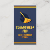 Modern Blue House Clearing Services Logo Visitenkarte (Vorderseite)