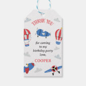 Modern Blue How Time Fliegt Birthday Geschenkanhänger (Vorderseite)