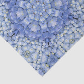 Modern Blue Hydrangea Floral Kaleidoskop Seidenpapier (Ausschnitt)