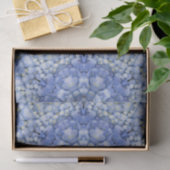 Modern Blue Hydrangea Floral Kaleidoskop Seidenpapier (Geschenk)