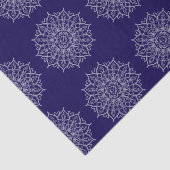 Modern Blue Indigo Mandala Boho Decoupage Geschenk Seidenpapier (Ausschnitt)