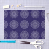 Modern Blue Indigo Mandala Boho Decoupage Geschenk Seidenpapier (Handwerk)