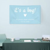 Modern Blue it's a BOY Baby Shower Banner (Messeveranstaltung)