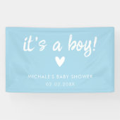 Modern Blue it's a BOY Baby Shower Banner (Horizontal)