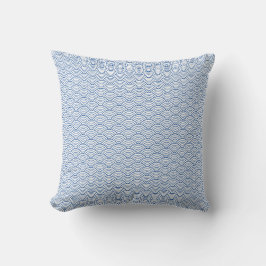 Modern Blue Japanisch Wave Geometric Muster Kissen