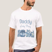 Modern Blue Jean Baby Daddy Baby Shower T-Shirt (Vorderseite)