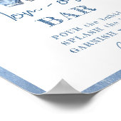 Modern Blue Jean Baby Dusche Momosa Bar Poster (Ecke)