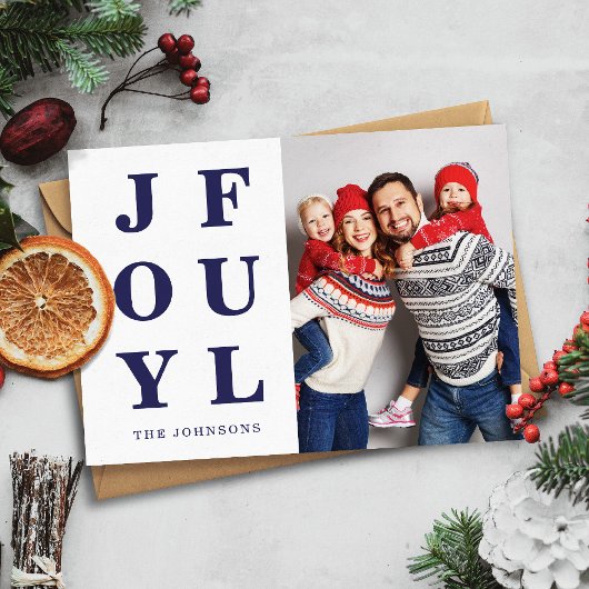 Modern Blue Joyce Foto Weihnachten