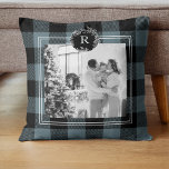 Modern Blue Kariert | FOTO | Ursprünglich Kissen<br><div class="desc">Modern Blue Family Foto Initial Pillows make for thoughtful and practical ohrts, offering comfort and relaxation to the recipient. Here's a beschreibe of pillows as a gift: Give the gift of ultimate comfort and relaxation with these luxurious pillows. Crafted with the finest materials, these pillows are designed to provide a...</div>