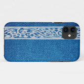 Modern Blue Leather Case-Mate iPhone Hülle (Rückseite (Horizontal))