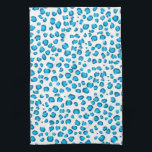 Modern Blue Leopard Muster Animal Print Geschirrtuch<br><div class="desc">Dekorieren Sie Ihre Küche mit diesem coolen Handtuch. Macht ein großartiges Hauswärme- oder Hochzeitsgeschenk! Sie können ihn anpassen und auch Text hinzufügen. Karo in meinem Shop für viel mehr Farben und Muster!</div>