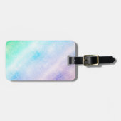 Modern Blue Lila Glitzer Ombre Glam Design Gepäckanhänger (Vorderseite horizontal)