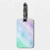 Modern Blue Lila Glitzer Ombre Glam Design Gepäckanhänger (Rückseite vertikal)