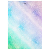 Modern Blue Lila Glitzer Ombre Glam Design Klemmbrett (Rückseite)
