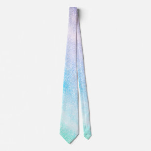 Modern Blue Lila Glitzer Ombre Glam Design Krawatte