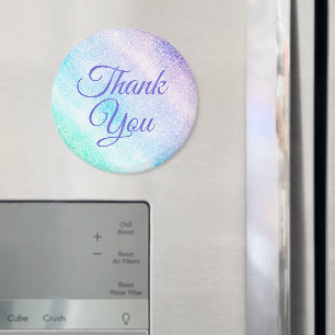 Modern Blue Lila Glitzer Ombre Glam Design Magnet